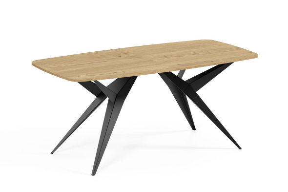 Stół AXIS 180 – owalny stół rozkładany 90x180-256 cm styl industrialny